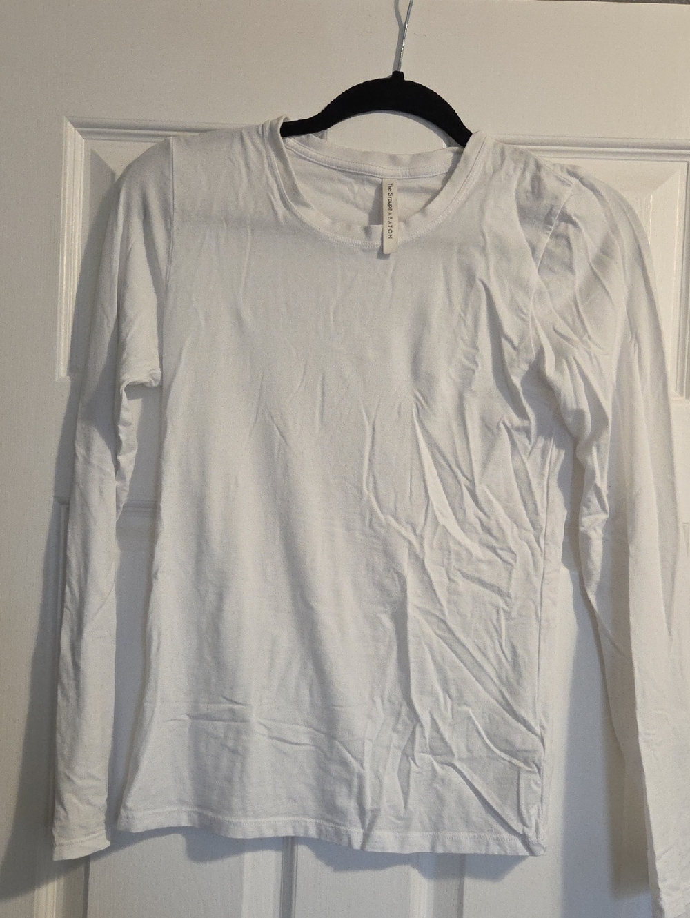 Babaton White Long Sleeve Crewneck Tee - M